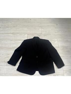 TAILORED FIT Jos A. Bank Men's Black Solid Wool Blazer 44S $395